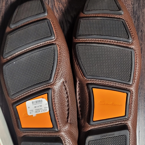 Santoni brown loafers NWT size 12 *rare* - Picture 7 of 10